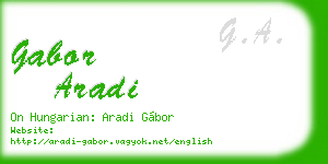 gabor aradi business card